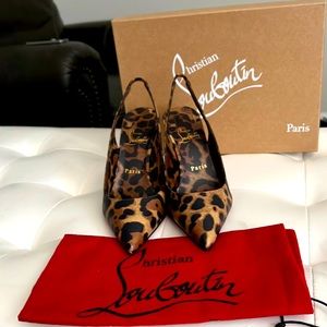 Authentic brand New Christian Louboutin Kate 85 Slingback pumps